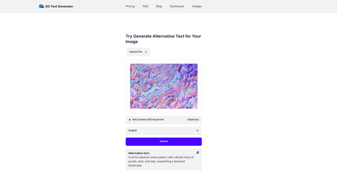 one example of using Alt Text Generator
